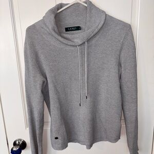 Ralph Lauren Light Gray Cowl Neck Sweater